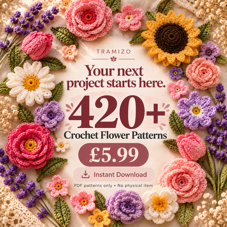 420+ Crochet Flower Patterns – Instant PDF Download