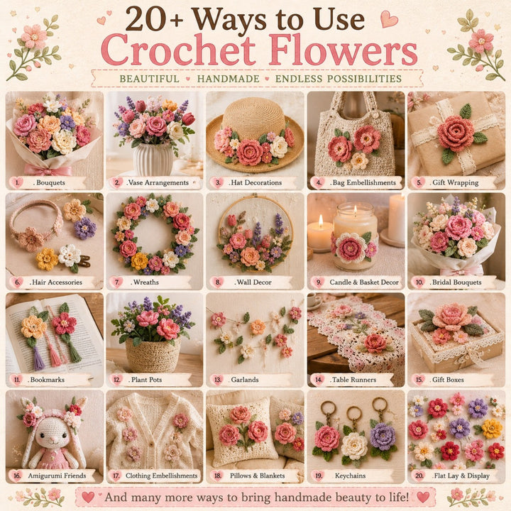 420+ Crochet Flower Patterns – Instant PDF Download