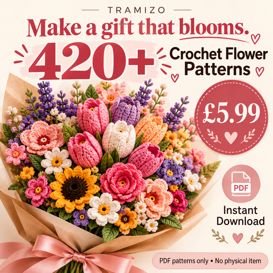 420+ Crochet Flower Patterns – Instant PDF Download