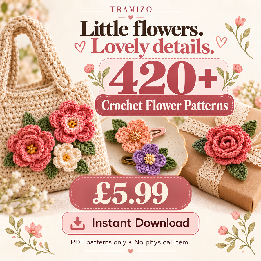 420+ Crochet Flower Patterns – Instant PDF Download